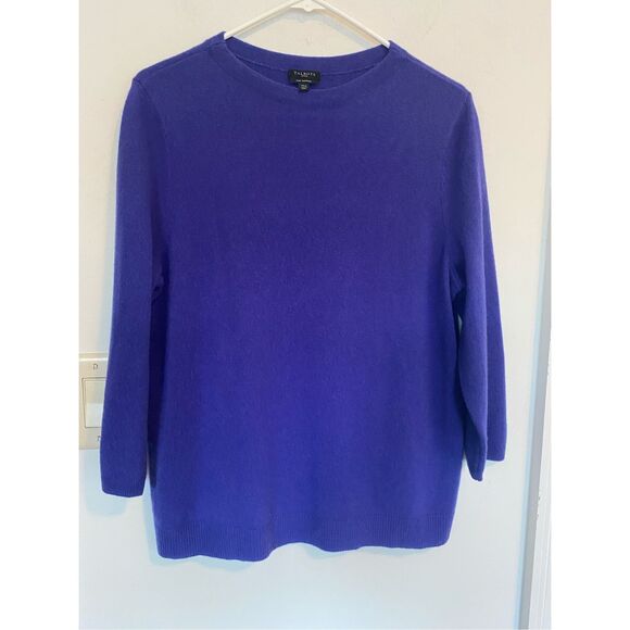 Talbots 100% Pure Cashmere Quarter Sleeve Round Neck Sweater Sz XLp - Picture 9 of 10